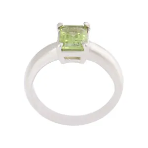 انگشتر نقره زنانه بازرگانی میلادی مدل سنگ زبرجد کد AWR_998