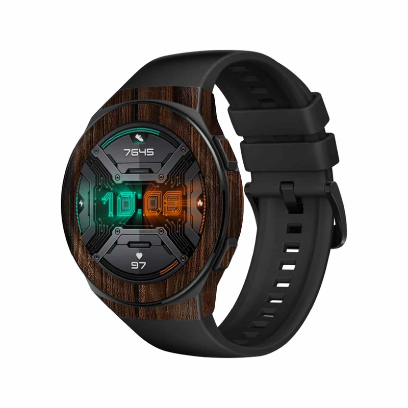  برچسب ماهوت طرح Dark-Walnut-Wood مناسب برای ساعت هوشمند هوآوی Watch GT 2e