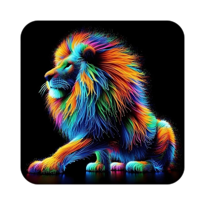 زیر لیوانی کاکتی طرح شیر مدل mp23310