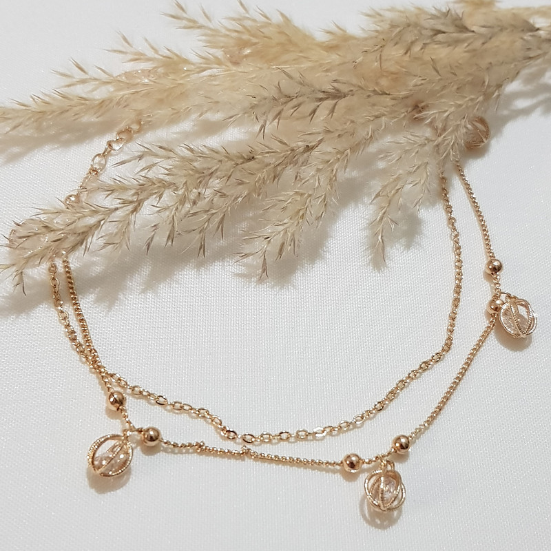 پابند زنانه وای اس ایکس مدل دولاین گوی تک نگین 179 پابند زنانه وای اس ایکس مدل دولاین گوی تک نگین 179