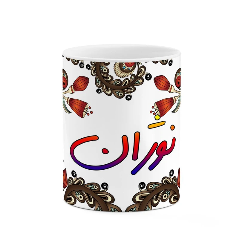 ماگ کاکتی مدل اسم نوژان طرح سنتی گل و بته کد mgh48100