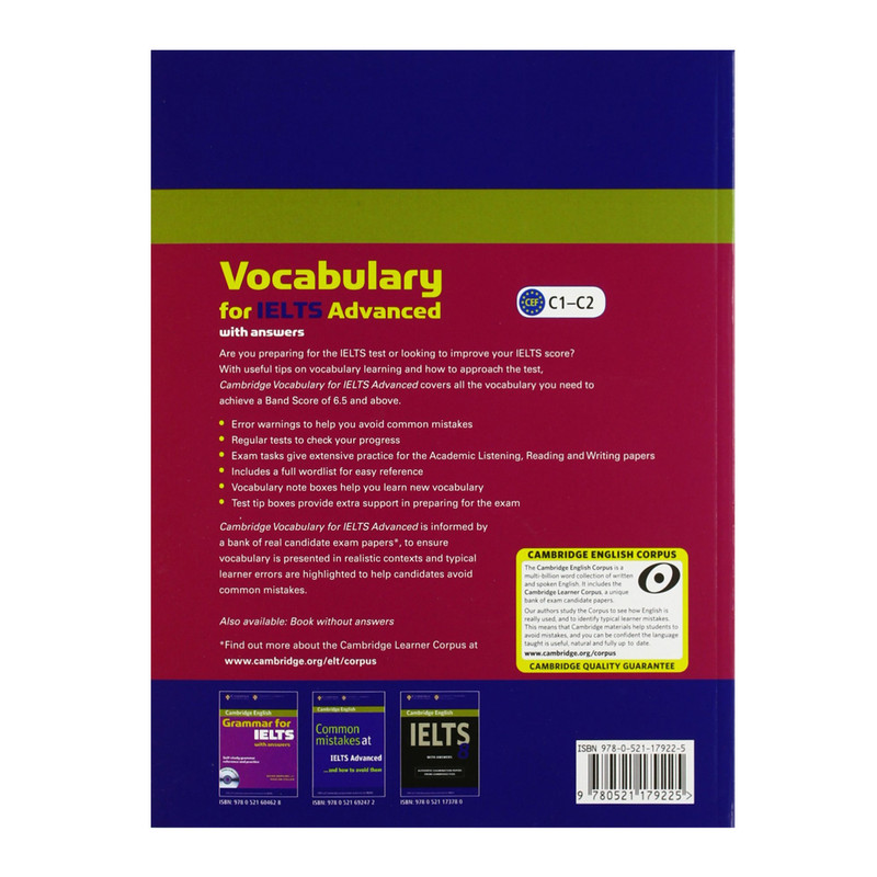 کتاب Vocabulary For Ielts Advanced اثر Pauline Cullen انتشارات الوند پویان