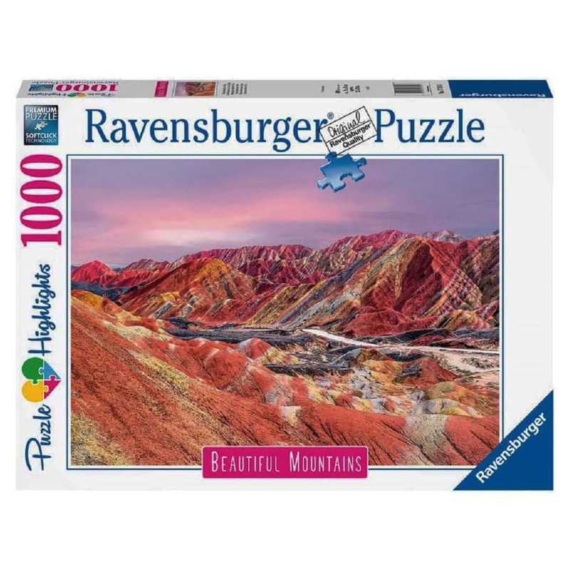 پازل 1000 تکه راونزبرگر مدل Rainbow Mountains, China کد 17314