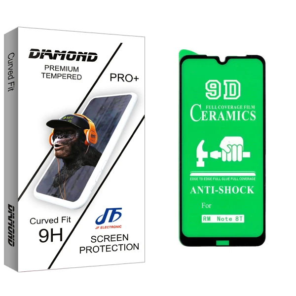 محافظ صفحه نمایش سرامیکی جی اف مدل Diamond glass مناسب برای گوشی موبایل شیائومی Redmi Note 8T