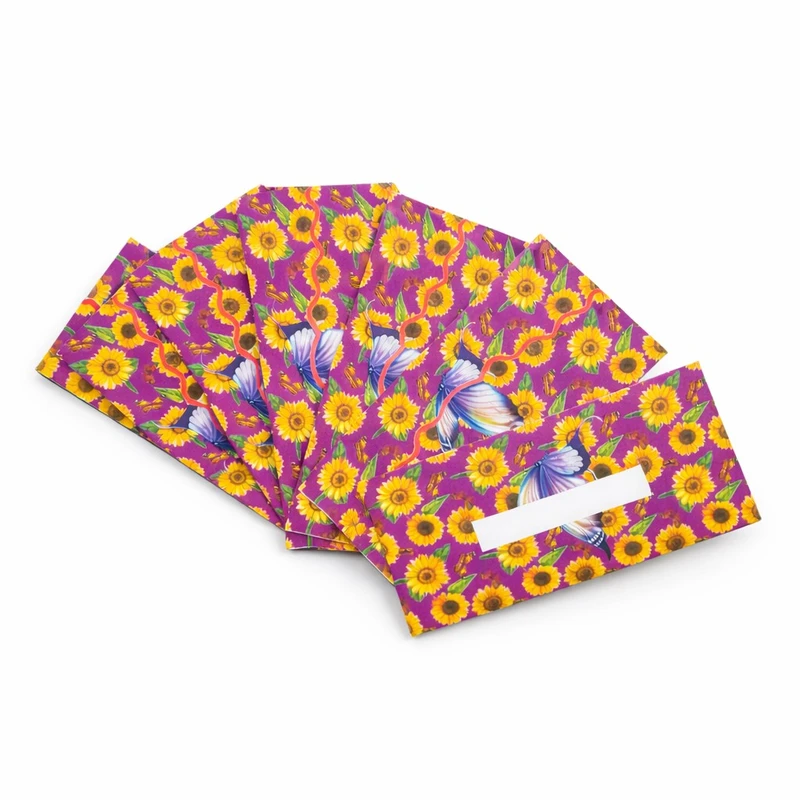 پاکت پول مدل گل افتابگردان بسته 6 عددی