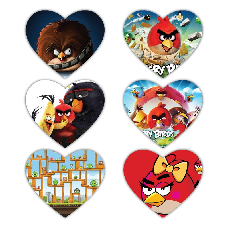 پوستر مدل بازی طرح پرنده های خشمگین Angry Bird مجموعه 6 عددی