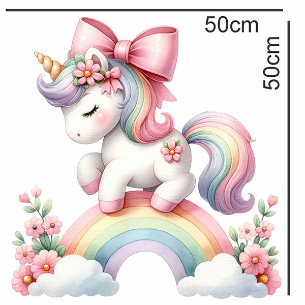استیکر دیواری کودک راتیانا مدل rainbow unicorn