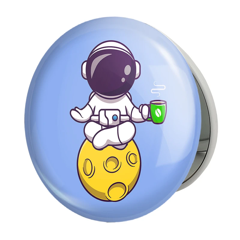 آینه جیبی خندالو طرح فضانورد مدل تاشو کد 25096 