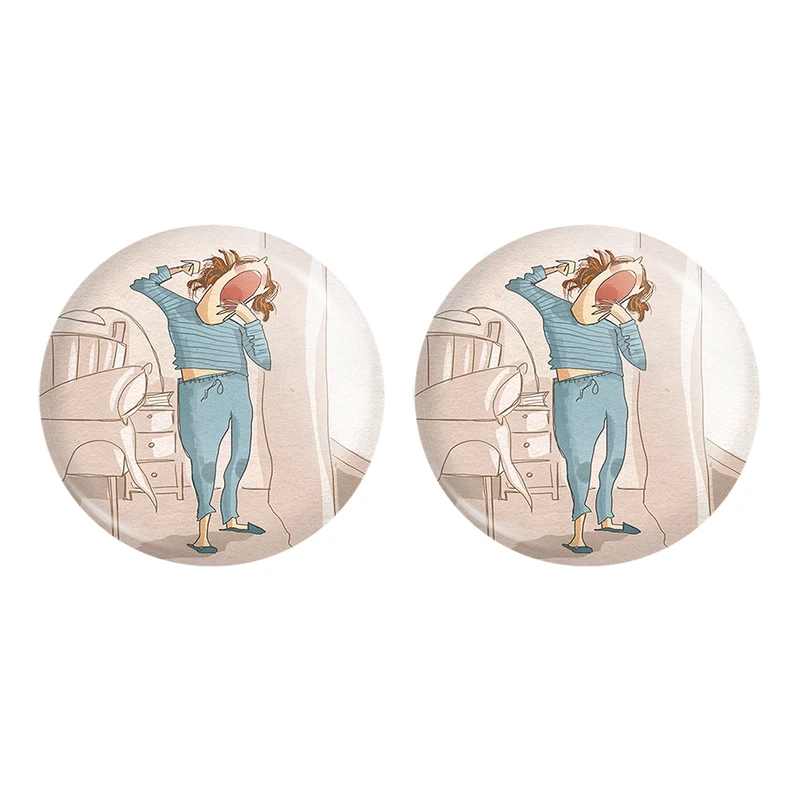 مگنت خندالو مدل صبح زود کد 54355435 مجموعه 2 عددی