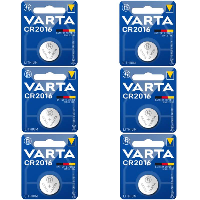 باتری سکه ای وارتا مدل CR 2016 بسته 6 عددی
