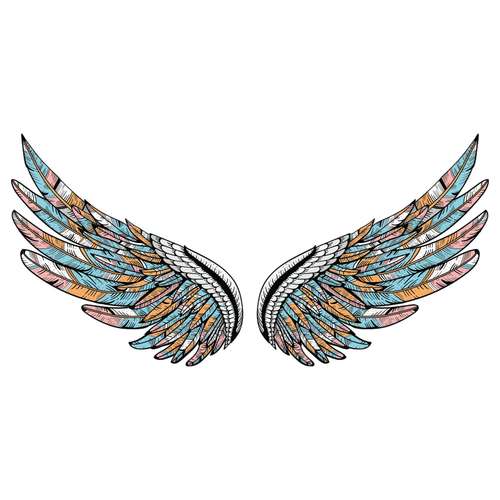 استیکر دیواری طرح بال فرشته کد 10