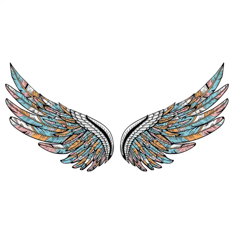 استیکر دیواری طرح بال فرشته کد 10