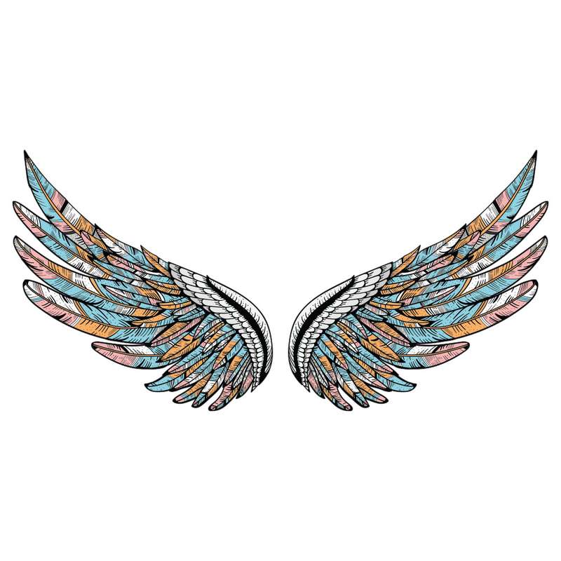 استیکر دیواری طرح بال فرشته کد 10