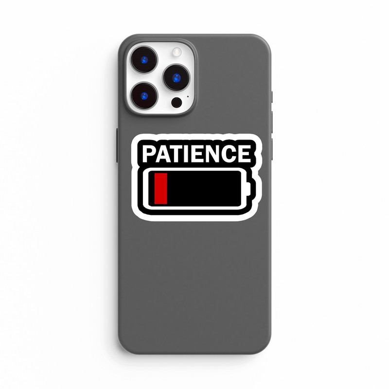 استیکر لپ تاپ و موبایل بووم طرح نوشته مدل Patience کد KT08