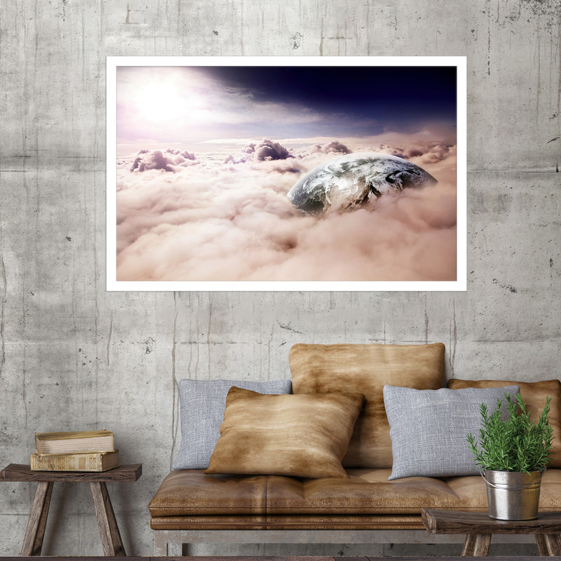 تابلو نوری بکلیت طرح ابرهای زیبا مدل W-MO1708