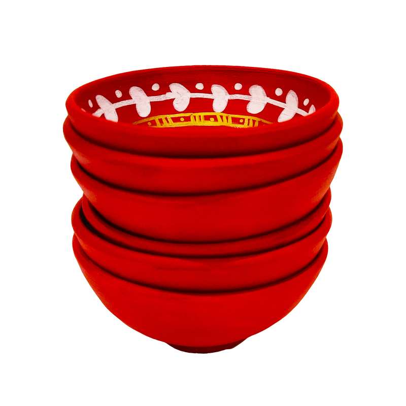 کاسه سرامیکی طرح رعنا کد K-203R مجموعه 6 عددی