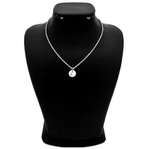 گردنبند نقره زنانه دلی جم مدل دایره حرف C