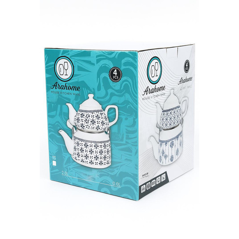 ست کتری و قوری آراهوم مدل دنی 002 گنجایش کتری 2.4 لیتر گنجایش قوری 0.8 لیتر