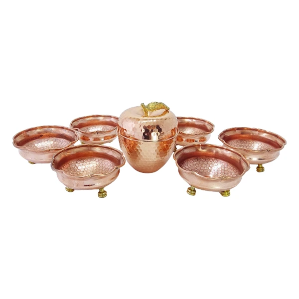ست هدیه مسی مدل هفت سین کد HS60 مجموعه 7 عددی