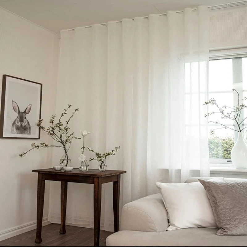 پرده حریر مات مدل مینیمال سایز ۲۸۰*۲۷۵ سانتی متر