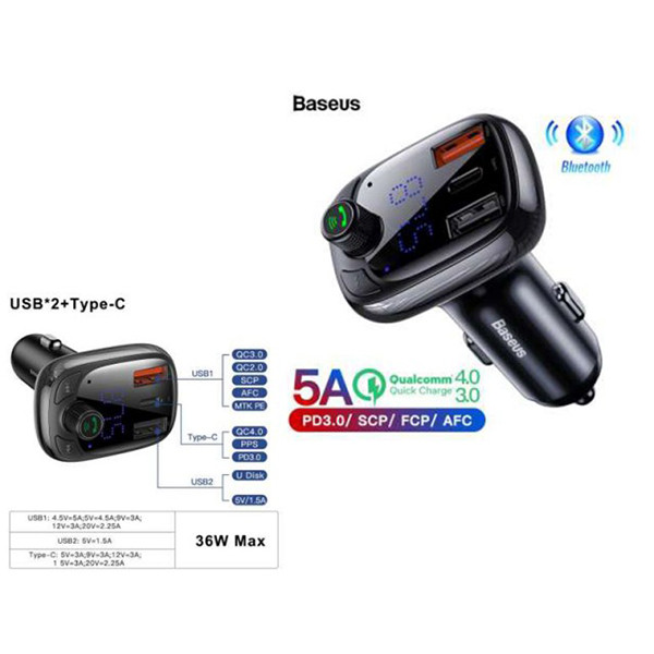 پخش کننده اف ام خودرو باسئوس مدل CCTM-B01