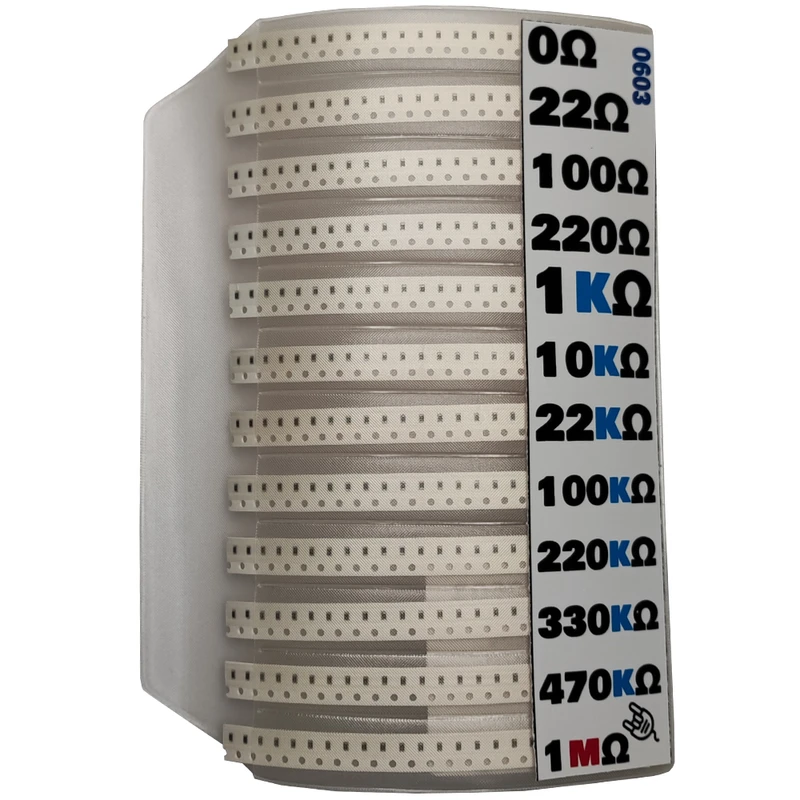 پک مقاومت SMD مصیعلا مدل 0603 بسته 300 عددی