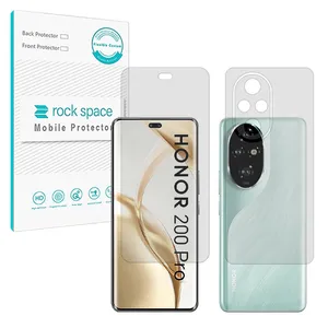 Rock space Resistant model transparent screen protector suitable for Honor 200 Pro mobile phone along with the back protector