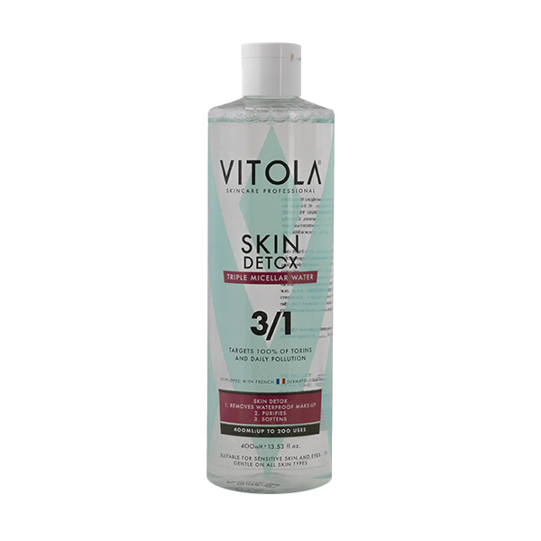 محلول  پاک کننده آرایش صورت ویتولا مدل Skin Detox حجم 400 میلی لیتر