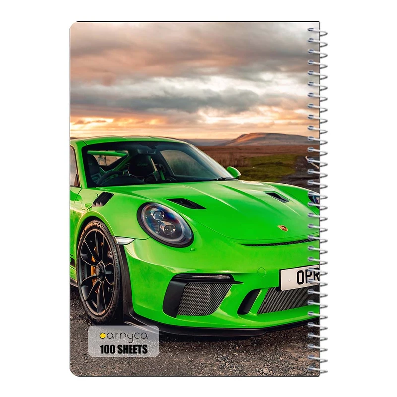 دفتر شطرنجی 100 برگ سیمی کارنیکا طرح پورشه Porsche کد 92781