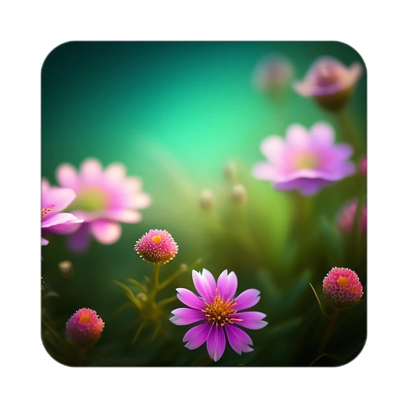 زیر لیوانی کاکتی طرح گل مدل mp17579