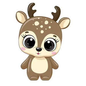 استیکر چوبی کودک جیک جیک مدل گوزن کوچولو کد T48