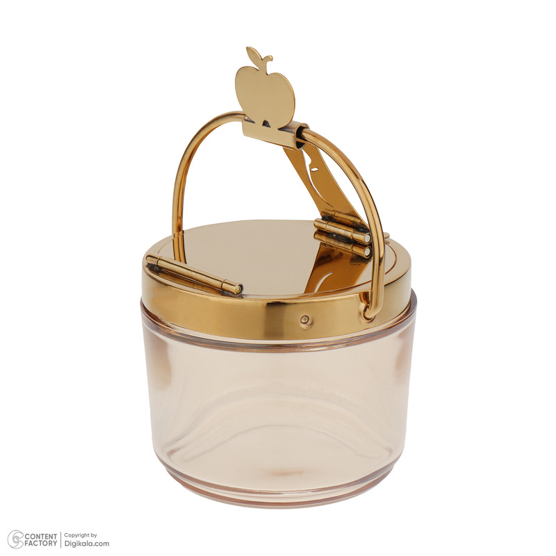 ظرف مربا و عسل مدل شیشه ای طرح سیب - بازودار