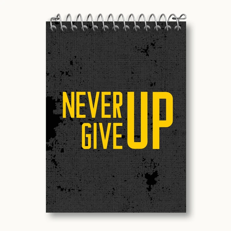 دفتر یادداشت 50 برگ خندالو مدل Never Give Up کد 10040