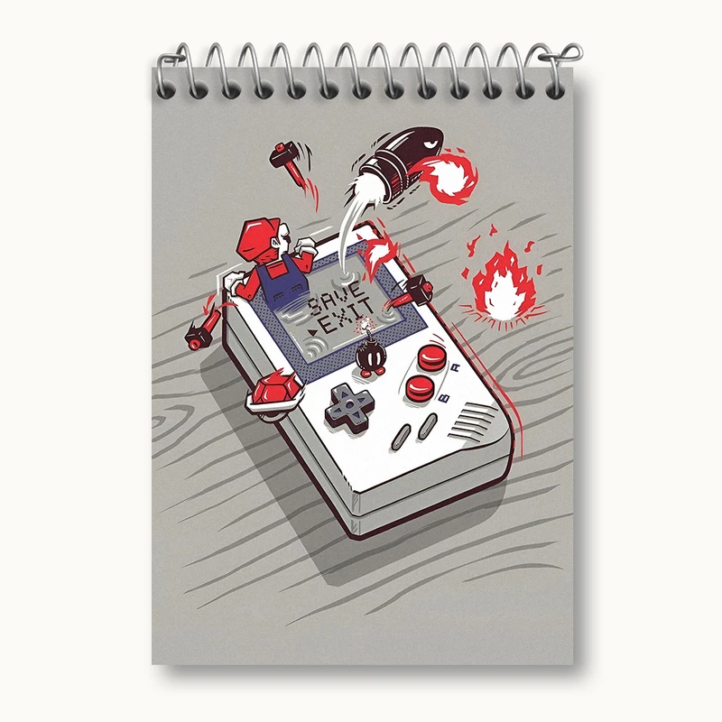 دفتر یادداشت 50 برگ خندالو طرح سوپر ماریو کد N2962