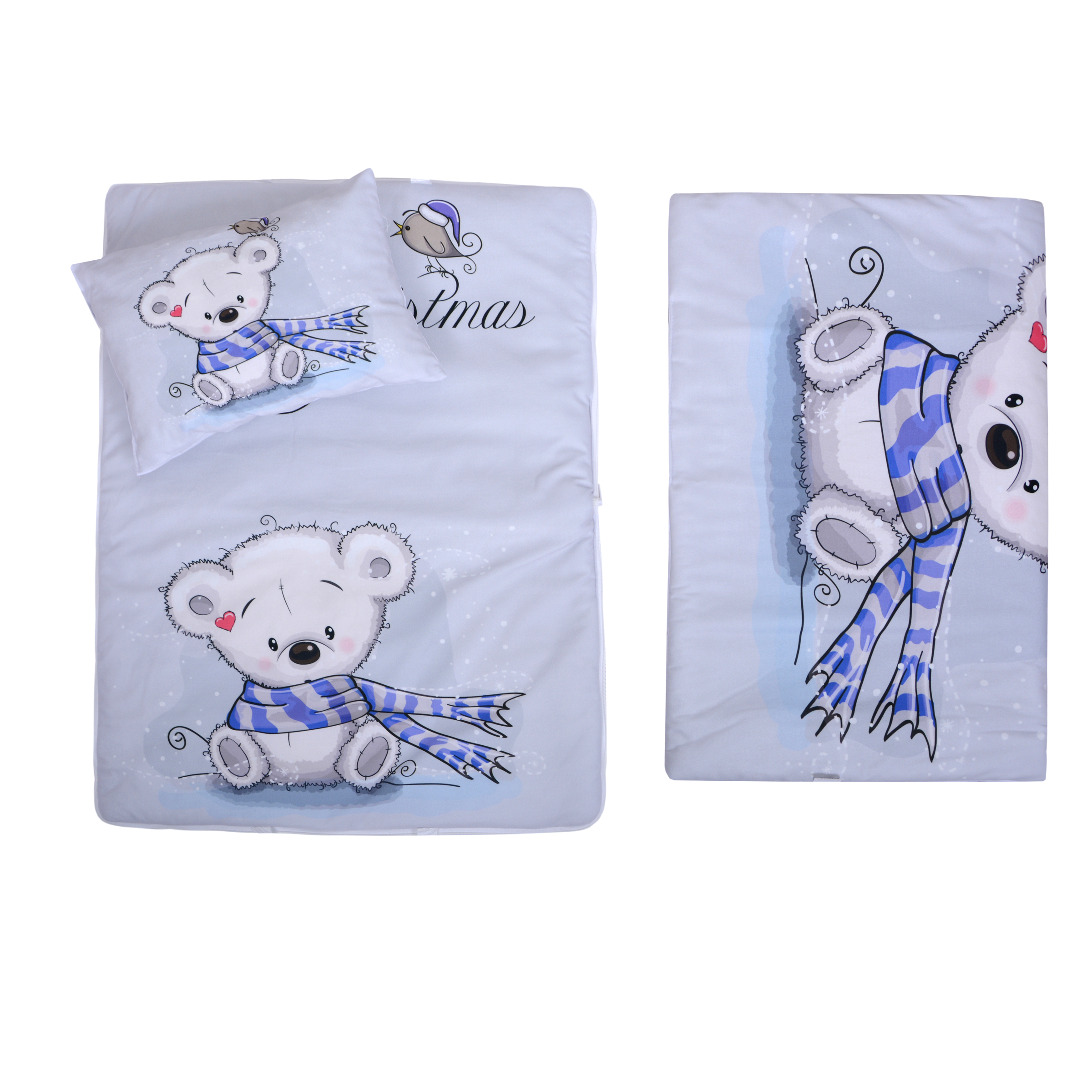 سرویس خواب کودک طرح خرس برفی مجموعه 3 عددی