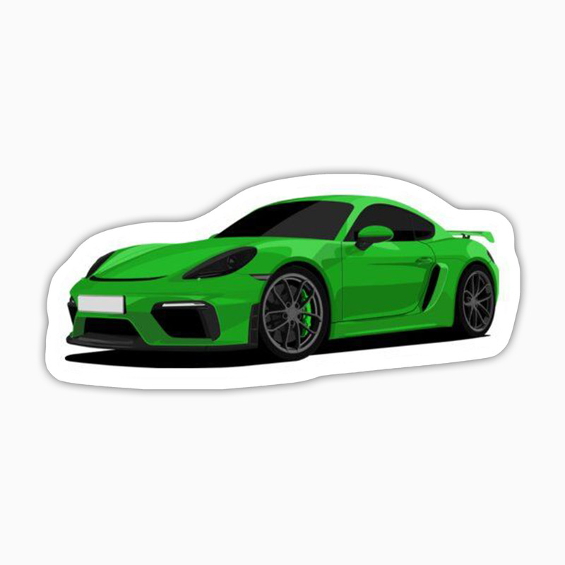 استیکر لپ تاپ و موبایل بووم طرح ماشین مدل Porsche GT4 کد LA23