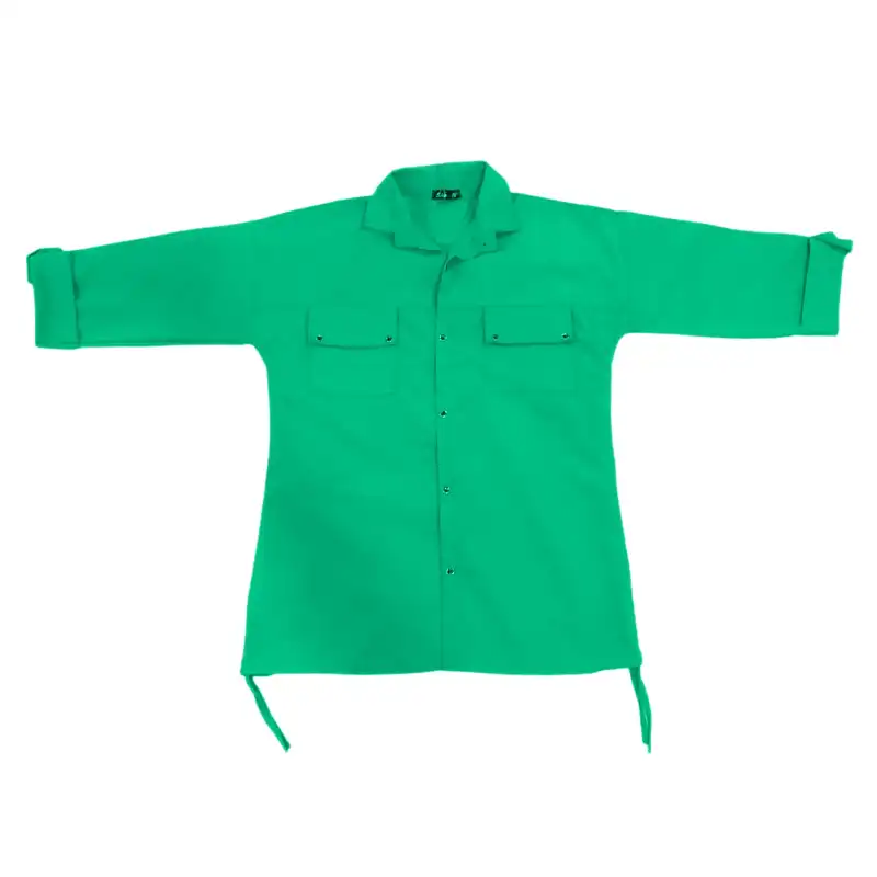 مانتو زنانه مدل کتان کاغذی رنگ سبز