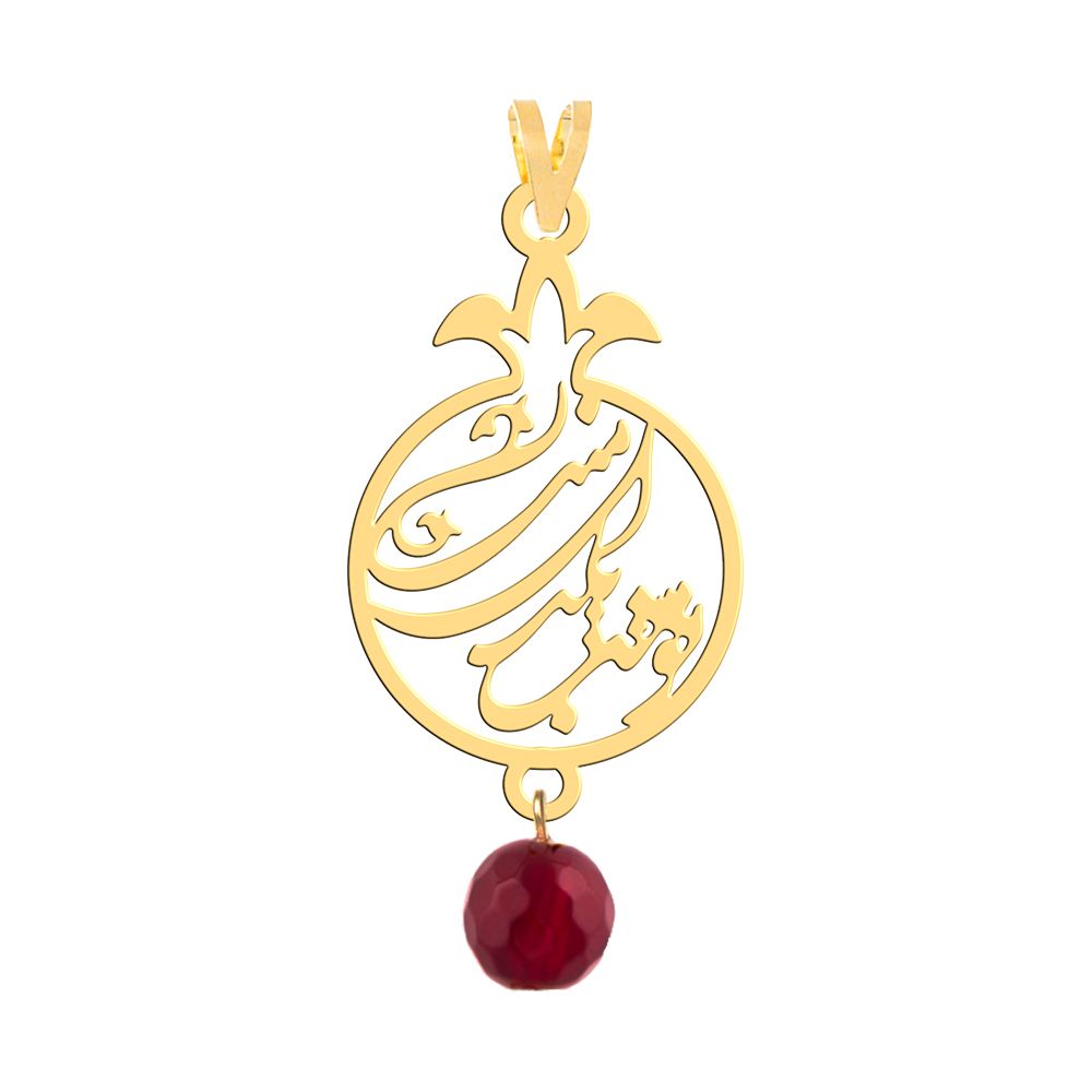 آویز گردنبند طلا 18 عیار زنانه فرشته طرح انار تو شب یلدای منی WNLASZ-000039 -  - 1