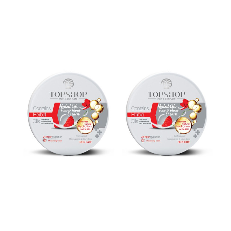 کرم مرطوب کننده تاپ شاپ مدل روغن گیاهی حجم 200 میلی لیتر بسته 2 عددی