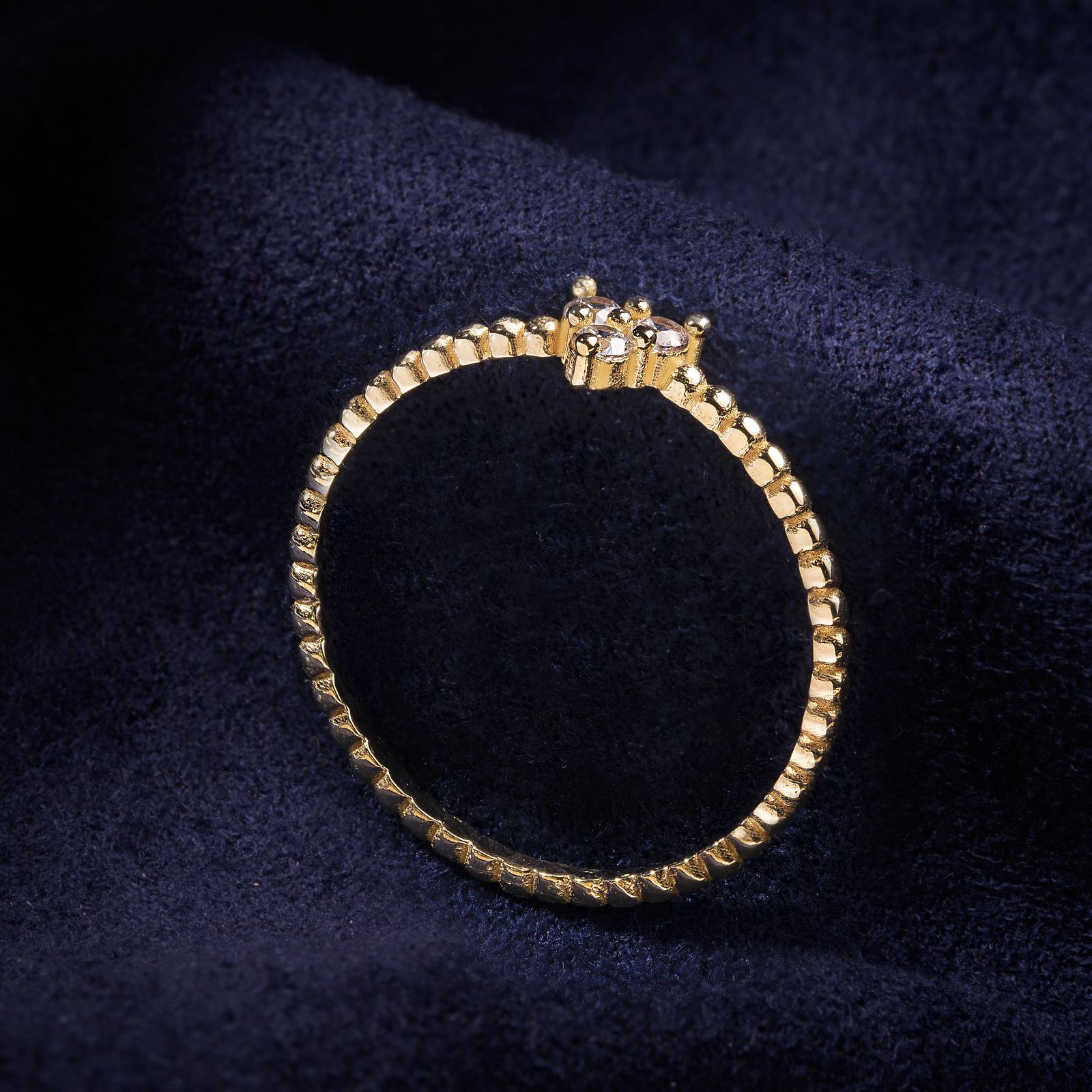 انگشتر طلا 18 عیار زنانه جواهری سون مدل 3356 -  - 4