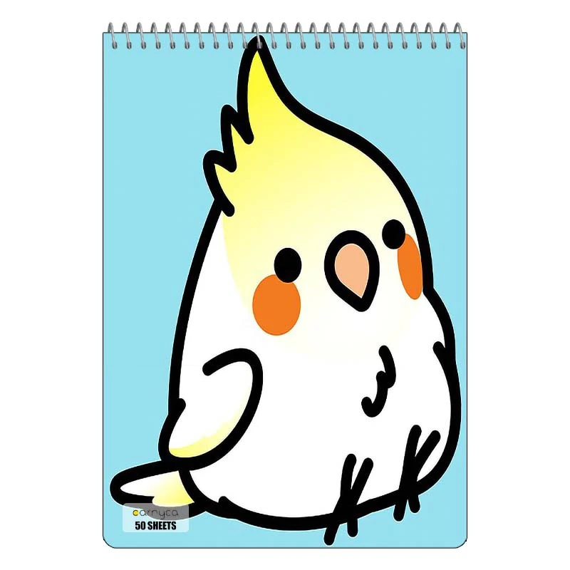 دفتر نقاشی 50 برگ سیمی کارنیکا طرح طوطی Parrot کد 14088