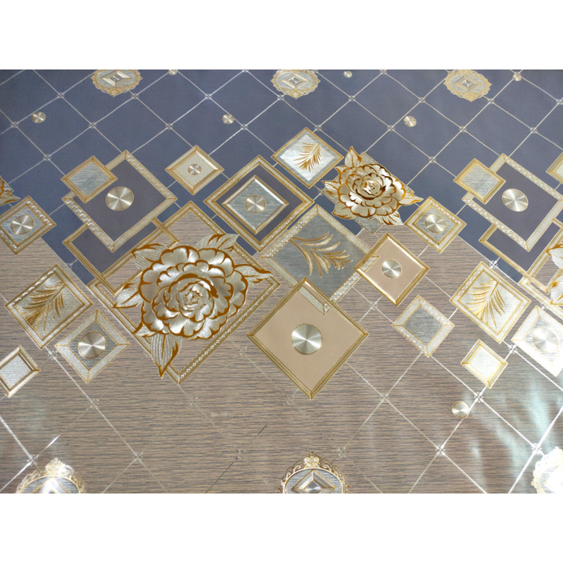 سفره 10 نفره مدل لایت پشت نخی طلاکوب