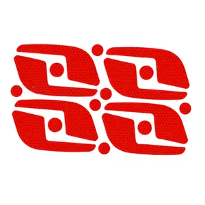 برچسب ایمنی شبرنگ طوقه دوچرخه فلکترا مدل WING360 بسته 18 عددی 