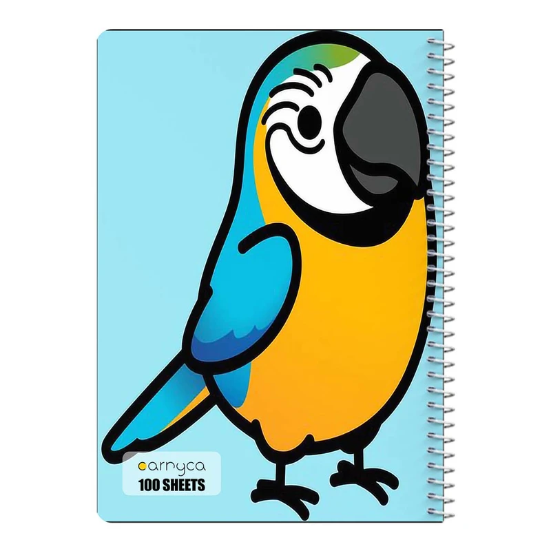 دفتر مشق 100 برگ سیمی کارنیکا طرح طوطی Parrot کد 18875