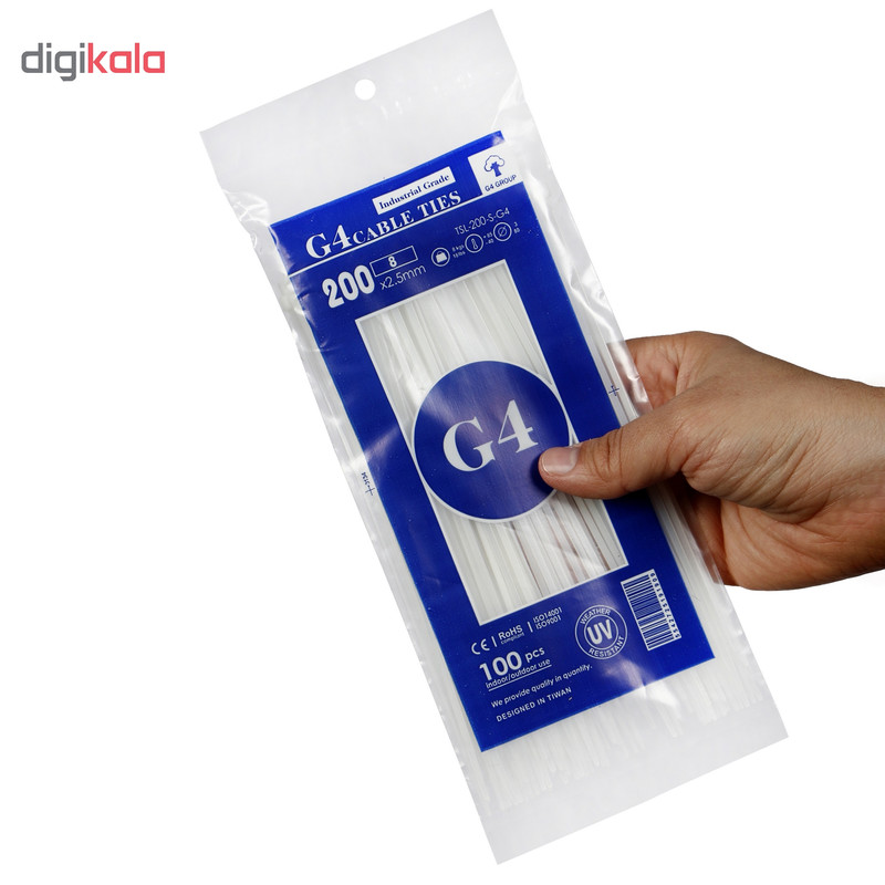 بست کمربندی جی فور مدل G4-200x2.5 بسته 100عددی