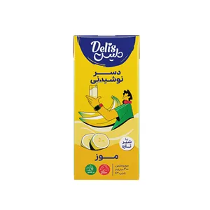 دسر آماده نوشیدنی موزی دلیس - 200 میلی لیتر