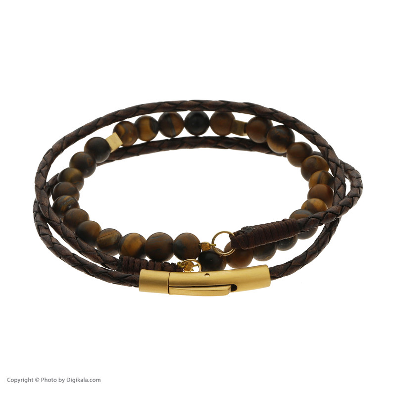 دستبند طلا 18 عیار مردانه تاج مدل G260-1