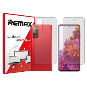 Remax HyGEL transparent display screen protector suitable for Samsung Galaxy S20 FE mobile phones along with the back of the phone