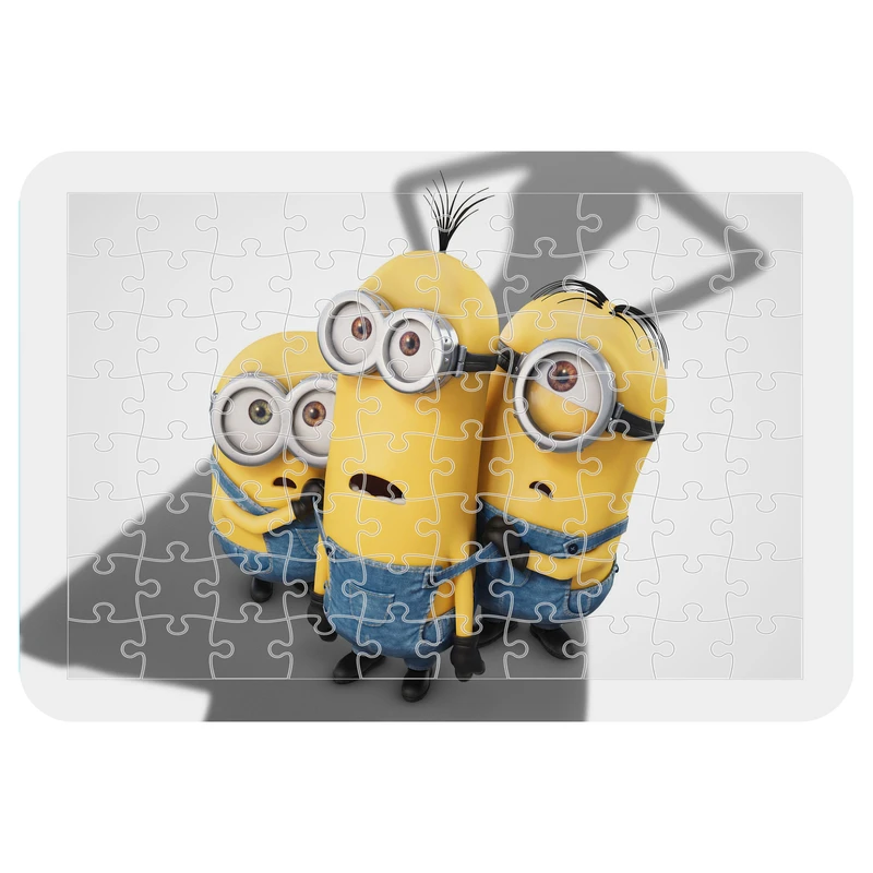 پازل 54 تکه اطلس آبی طرح کارتون مینیون ها  مدل P1631