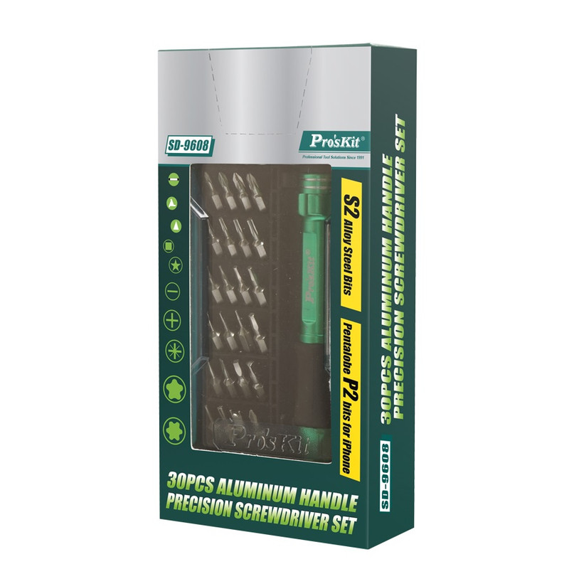 سری پیچ گوشتی پروسکیت مدل SD-9608 بسته 30 عددی سری پیچ گوشتی پروسکیت مدل SD-9608 بسته 30 عددی